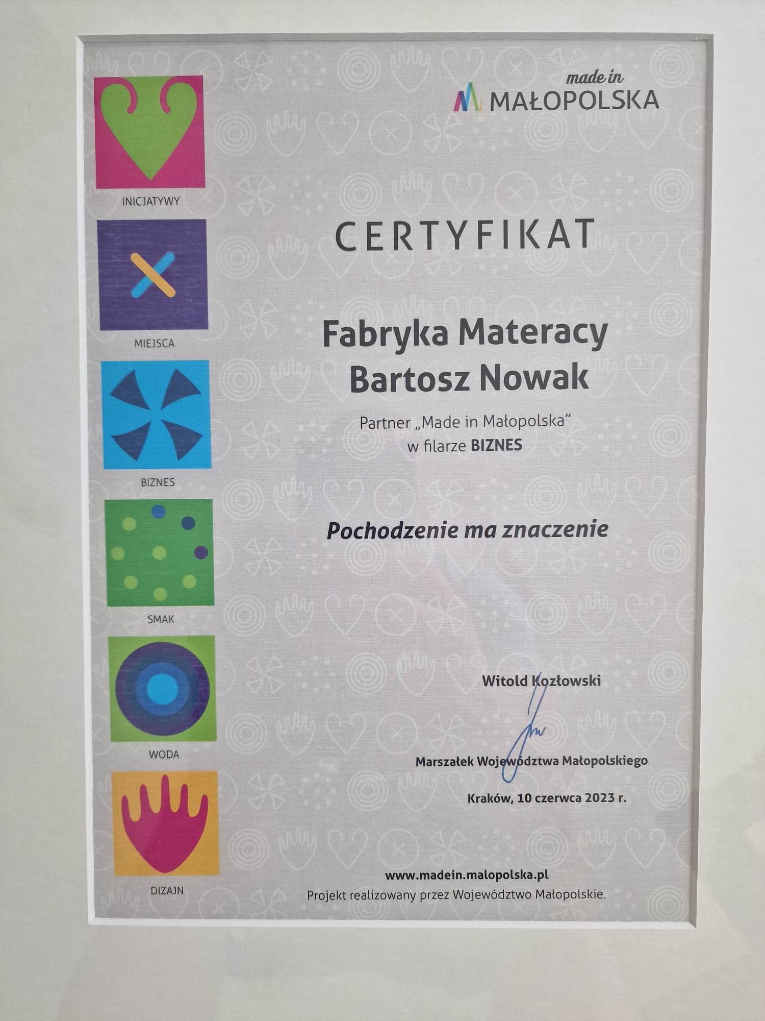 certyfikat made in malopolska